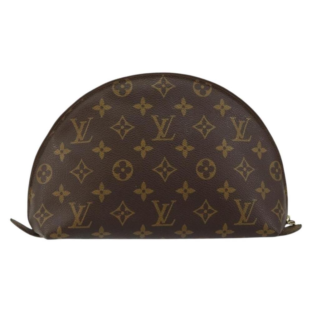 LOUIS VUITTON Monogram Trousse Demi Ronde Cosmetic Pouch M47520 LV Auth BA6539 - Picture 2 of 16